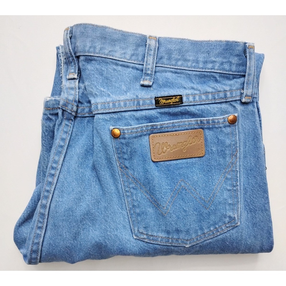 Wrangler 13MWZ Cowboy Cut Jean 36x32 (Fits34x29) Blue Denim Vintage Made in USA